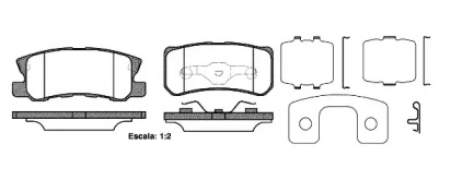 Комплект тормозных колодок WOKING P9033.22