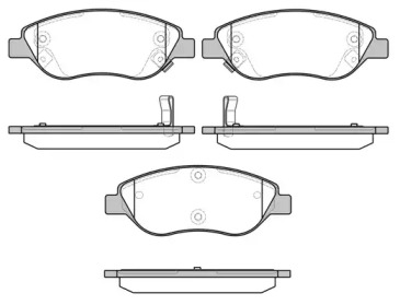 Комплект тормозных колодок WOKING P9603.12