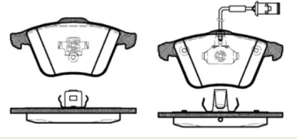 Комплект тормозных колодок WOKING P8643.52