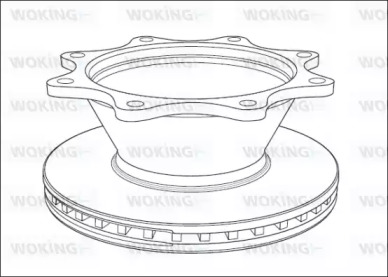 Тормозной диск WOKING NSA1012.20