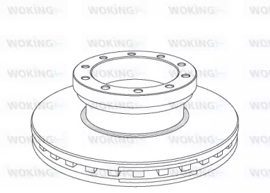 Тормозной диск WOKING NSA1070.20