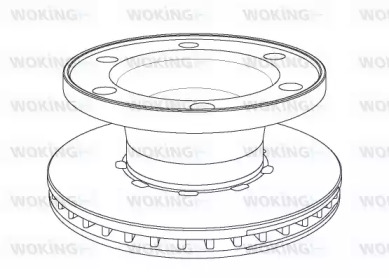 Тормозной диск WOKING NSA1076.20