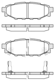 Комплект тормозных колодок, дисковый тормоз WOKING P10363.12