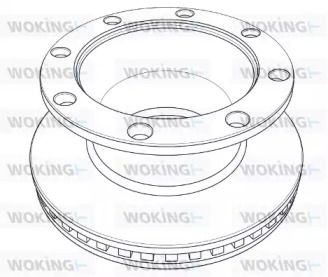 Тормозной диск WOKING NSA1216.20
