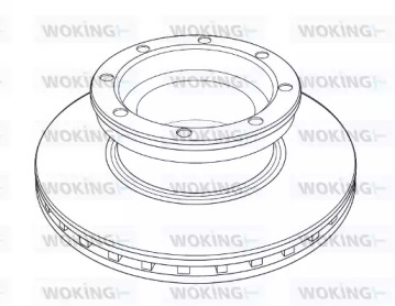 Тормозной диск WOKING NSA1219.20