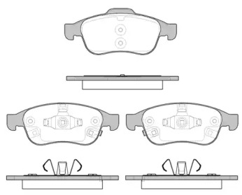 Комплект тормозных колодок WOKING P13483.12