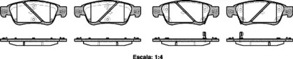 Комплект тормозных колодок WOKING P13733.02