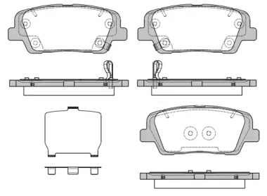 Комплект тормозных колодок WOKING P13743.09