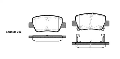 Комплект тормозных колодок WOKING P15033.02