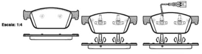 Комплект тормозных колодок WOKING P15403.01