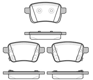 Комплект тормозных колодок WOKING P15503.22