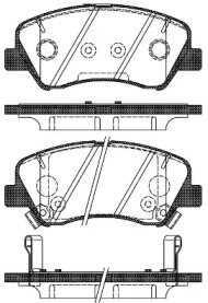 Комплект тормозных колодок WOKING P15883.02