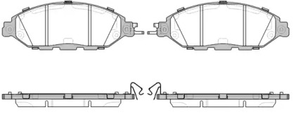 Комплект тормозных колодок WOKING P14183.15