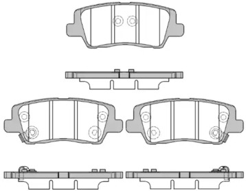 Комплект тормозных колодок, дисковый тормоз WOKING P14643.05