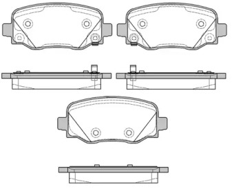 Комплект тормозных колодок WOKING P14783.02