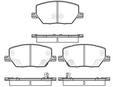 Комплект тормозных колодок WOKING P17403.02