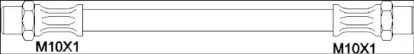 Тормозной шланг WOKING G1900.14