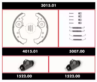 Комплект тормозов WOKING 3015.01