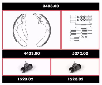 Комплект тормозов WOKING 3403.00