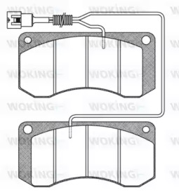 Комплект тормозных колодок WOKING JSA 3583.41