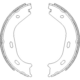 Комплект тормозных колодок, стояночная тормозная система WOKING Z4058.01
