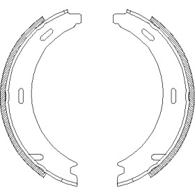 Комплект тормозных колодок, стояночная тормозная система WOKING Z4094.02