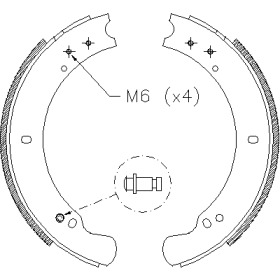 Комлект тормозных накладок WOKING Z4162.00