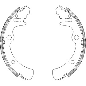 Комлект тормозных накладок WOKING Z4166.00