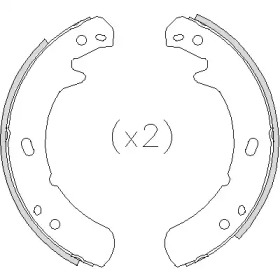 Комплект тормозных колодок, стояночная тормозная система WOKING Z4209.00