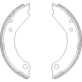 Комплект тормозных колодок, стояночная тормозная система WOKING Z4399.00