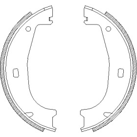 Комплект тормозных колодок, стояночная тормозная система WOKING Z4406.00