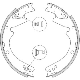 Комлект тормозных накладок WOKING Z4424.01