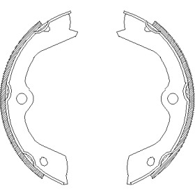 Комплект тормозных колодок, стояночная тормозная система WOKING Z4703.00