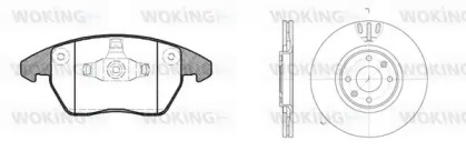 Комплект тормозов, дисковый тормозной механизм WOKING 811303.01