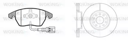 Комплект тормозов, дисковый тормозной механизм WOKING 811303.02