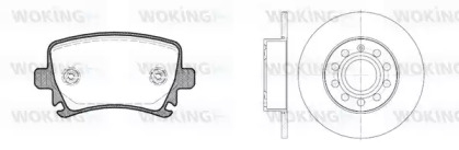 Комплект тормозов, дисковый тормозной механизм WOKING 811313.01