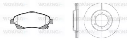 Комплект тормозов, дисковый тормозной механизм WOKING 811463.01