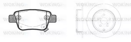 Комплект тормозов, дисковый тормозной механизм WOKING 811473.00