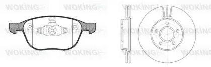 Комплект тормозов, дисковый тормозной механизм WOKING 811823.00