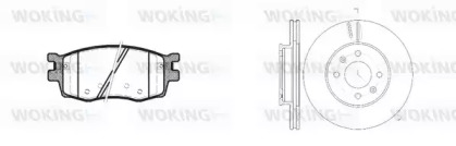 Комплект тормозов, дисковый тормозной механизм WOKING 813083.00