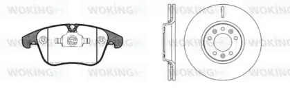 Комплект тормозов, дисковый тормозной механизм WOKING 813193.01