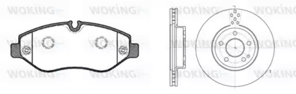 Комплект тормозов, дисковый тормозной механизм WOKING 813453.01