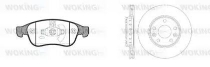 Комплект тормозов, дисковый тормозной механизм WOKING 813483.01