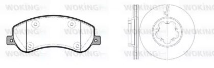 Комплект тормозов, дисковый тормозной механизм WOKING 813503.00