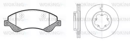 Комплект тормозов, дисковый тормозной механизм WOKING 813513.00