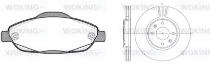 Комплект тормозов, дисковый тормозной механизм WOKING 812233.00