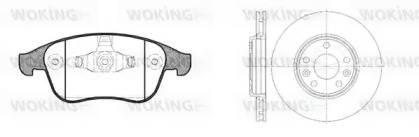 Комплект тормозов, дисковый тормозной механизм WOKING 812503.00