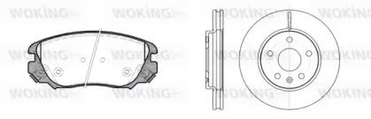 Комплект тормозов, дисковый тормозной механизм WOKING 812853.00