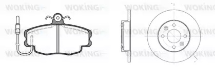 Комплект тормозов, дисковый тормозной механизм WOKING 80413.00