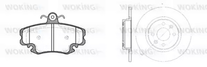 Комплект тормозов, дисковый тормозной механизм WOKING 80413.07